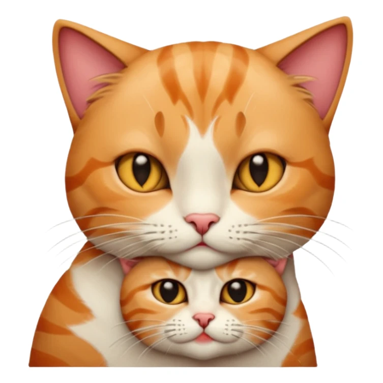 one cat kiss u're mom sticker