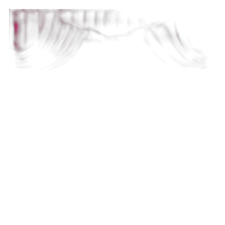 Part open pink theatre curtain sticker