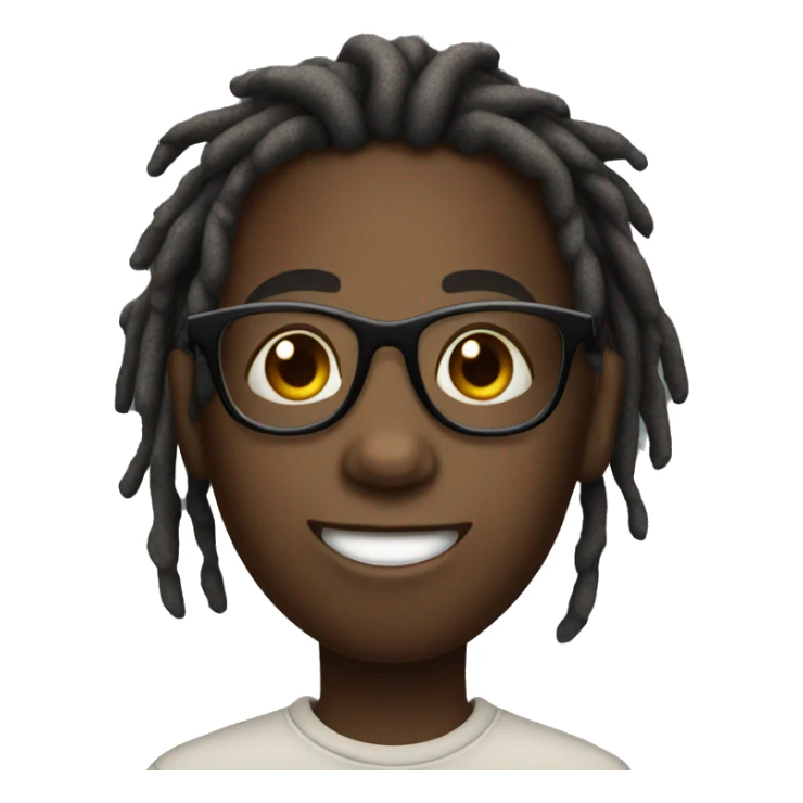 african kid with dreads and glasses sticker