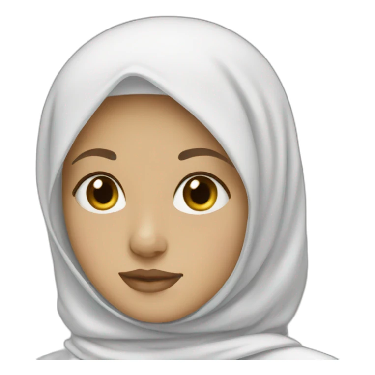 white hijab sticker