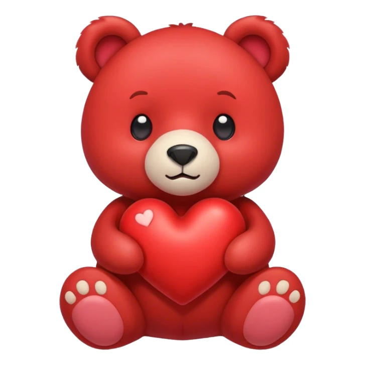 Corazón y oso sticker