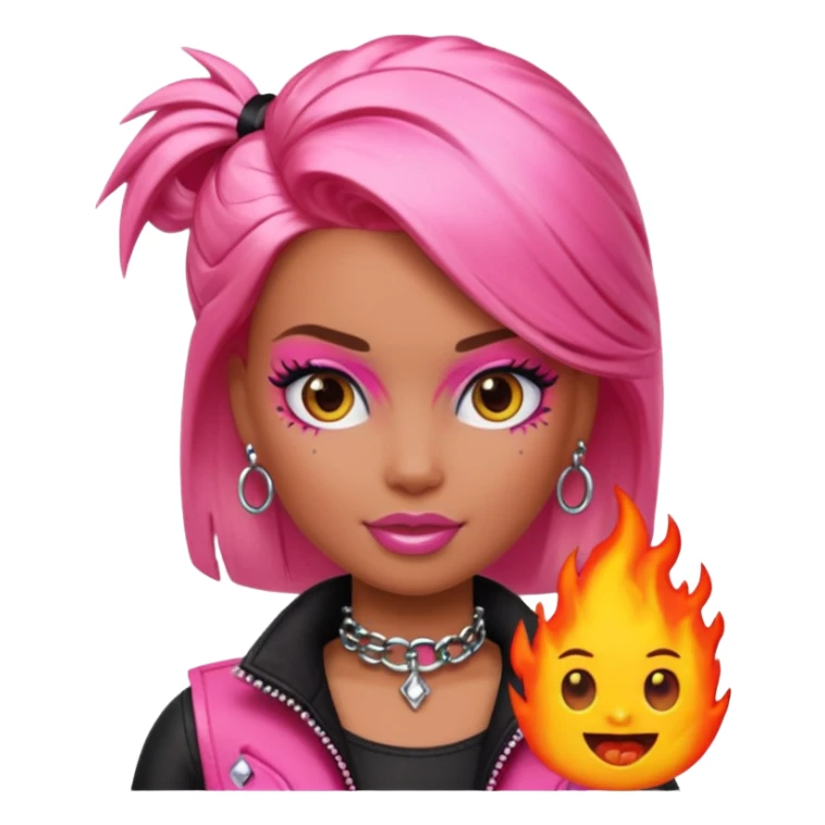 lave en punk barbie emoji sticker