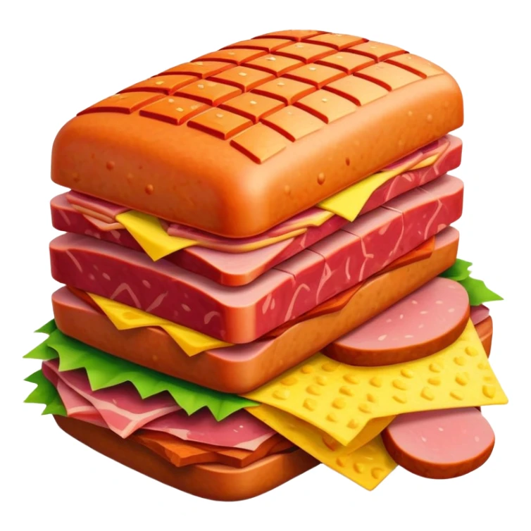 matisse style spam meat landscape sticker