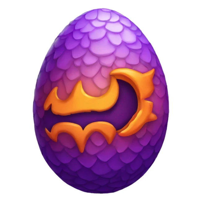 purple and orange dragon egg sticker
