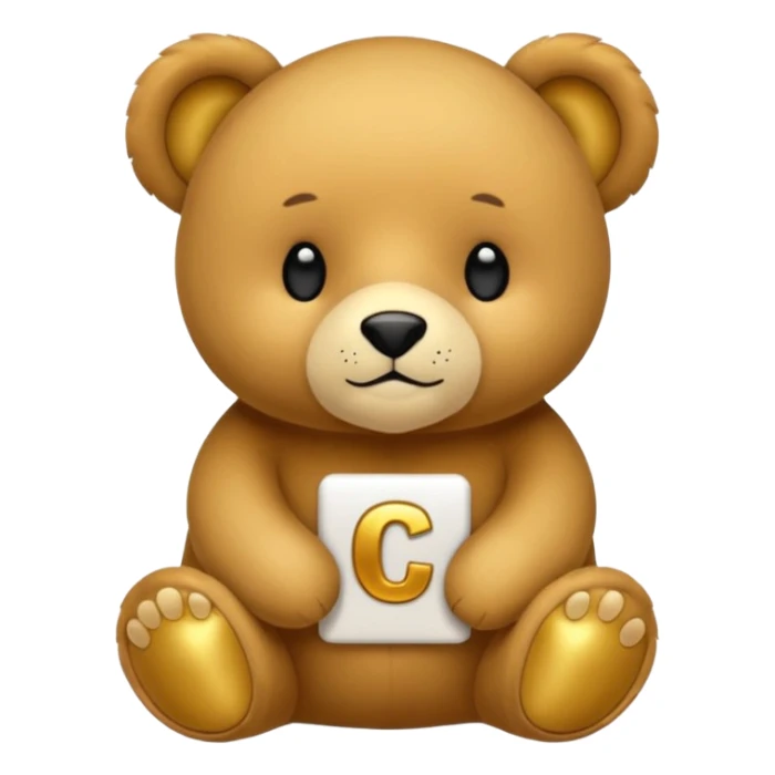 Osito con letta c al lado sticker