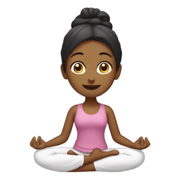 Chica haciendo yoga sticker