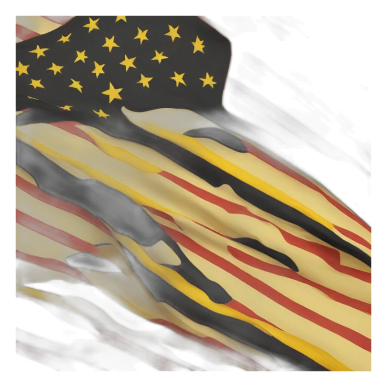 A flag with red stripes and a yellow stripe too sticker