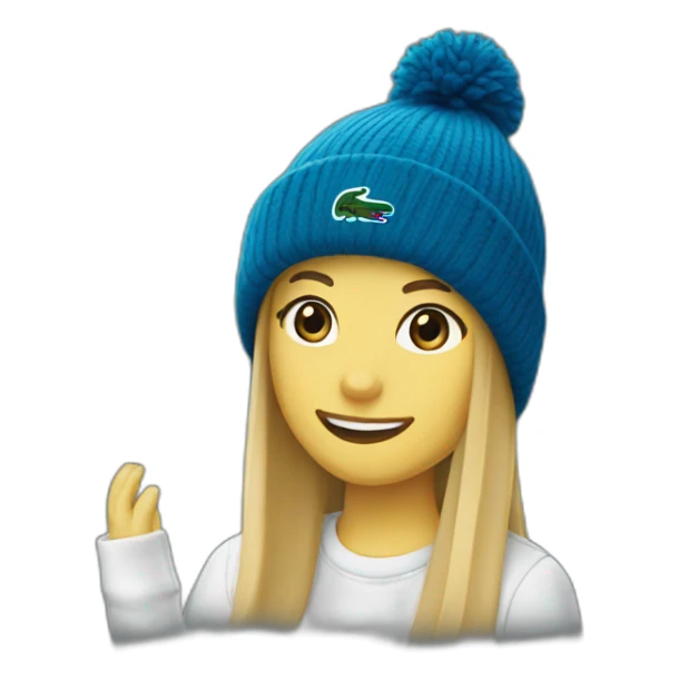 Friends lacoste beanie with lacoste sticker
