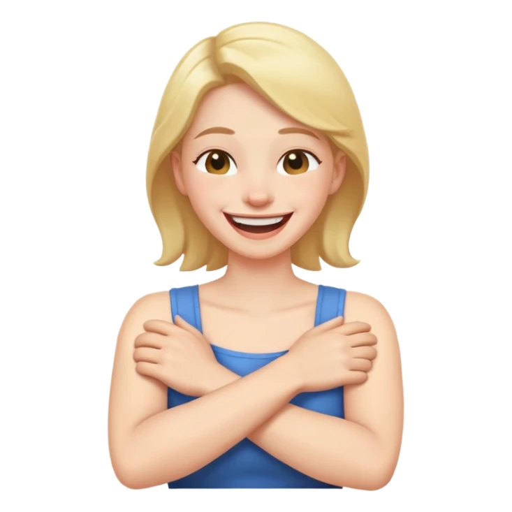 arms a crossed neck laughing  sticker