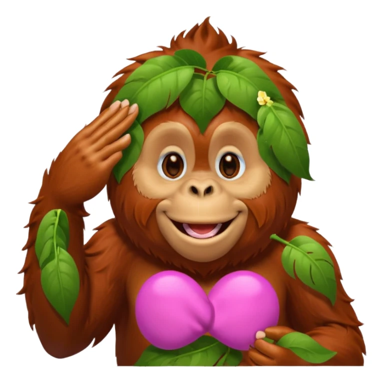 orangutang blowing kiss sticker