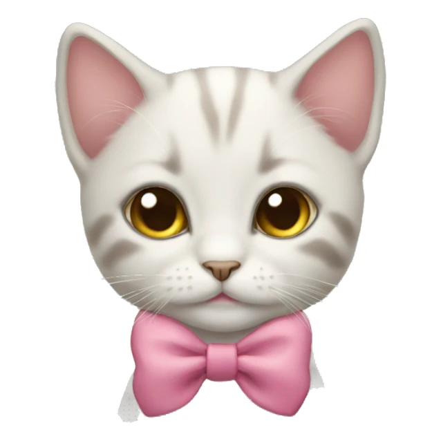 Kitten with bow sticker