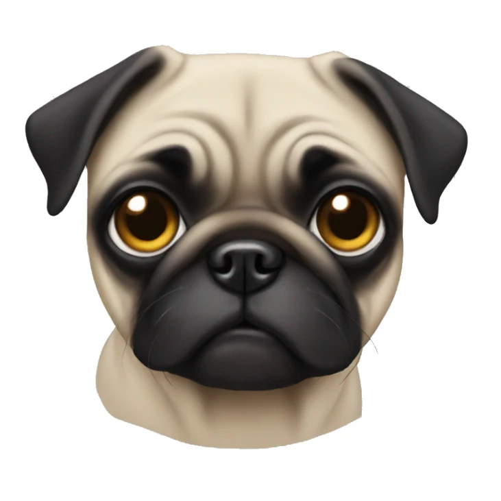 Girl pug sticker