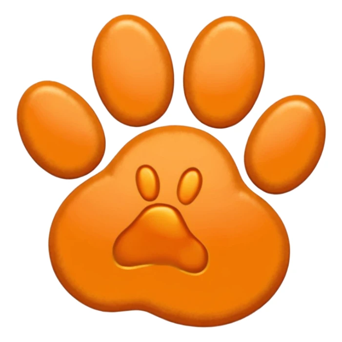 a very light pale pastel orange #FFDBBB pawprint sticker