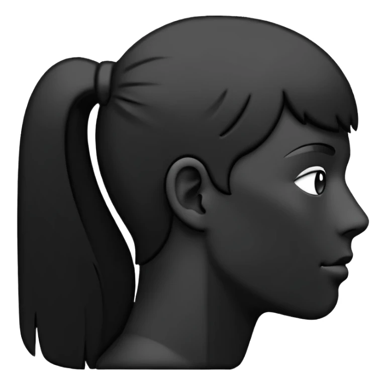 Minimalistic flat vector icon, iOS style, thin black outline on white background. Person silhouette. Black, completely monochrome, matte.  sticker