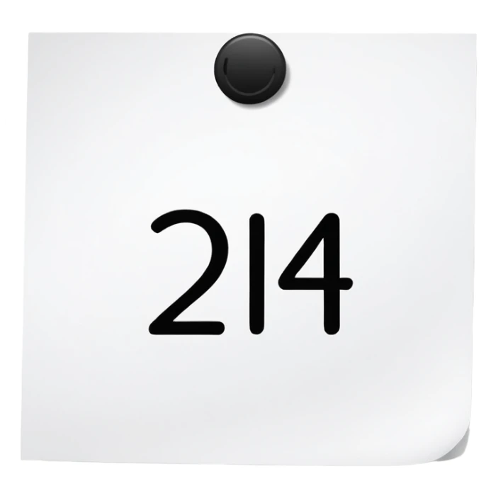 NUMERO EM UMA PAPEL COM ESCRITO DAY EM CIMA sticker