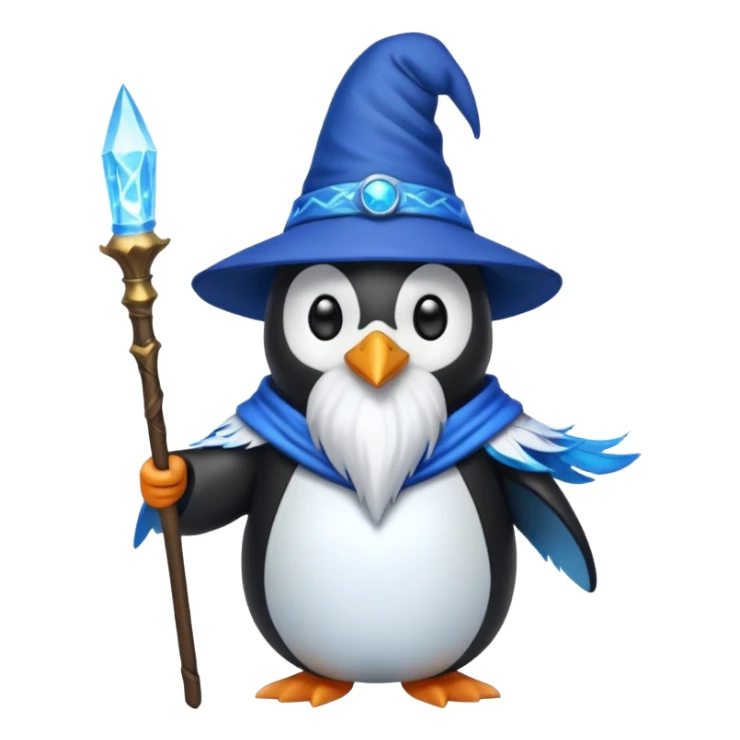 Penguin Wizard sticker