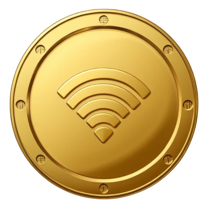 wifi money coin sticker
