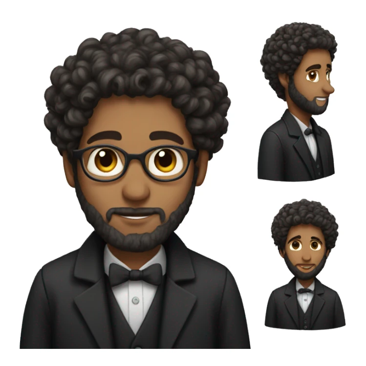 orthodox Jewish man with curls sticker