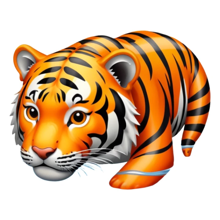 Tiger swimming in water sticker