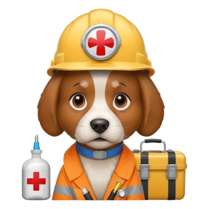 dog safety tools and medicine sticker