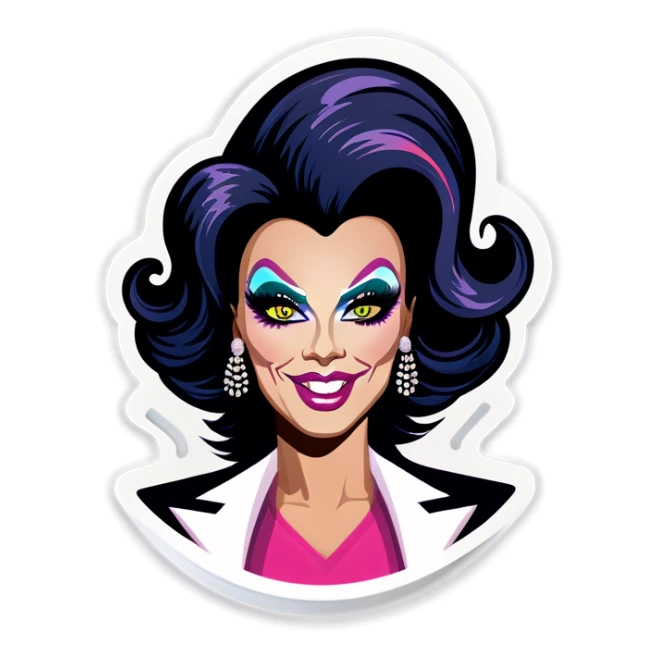 Famous oil tycoon drag queen  sticker