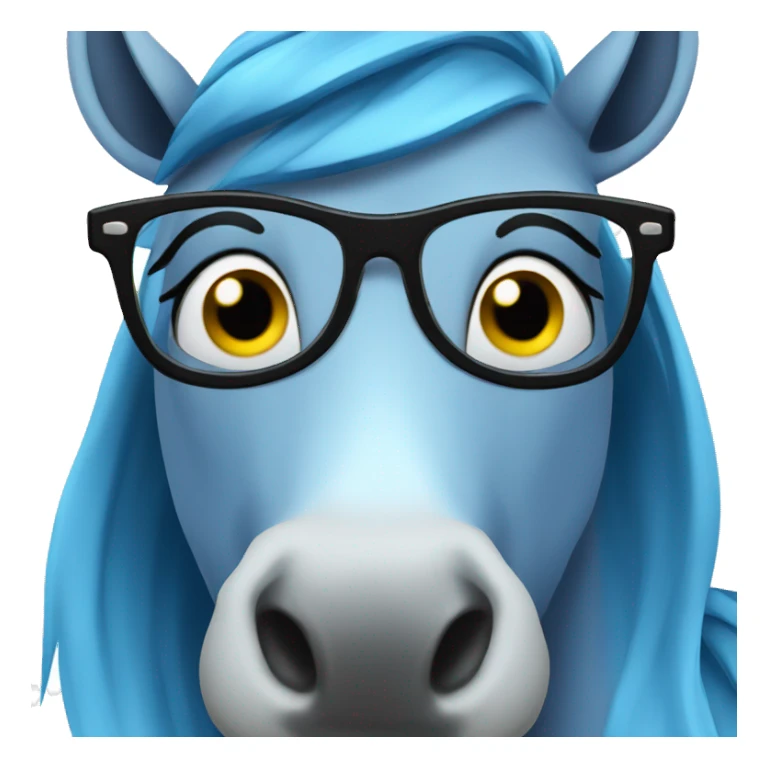 blue horse with glasses sales agent sticker