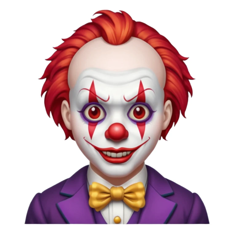 Scary Clown in formal attire  sticker