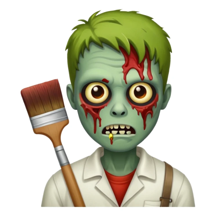 painter zombie and art item sticker