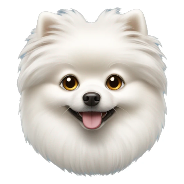 White Pomeranian dog sticker