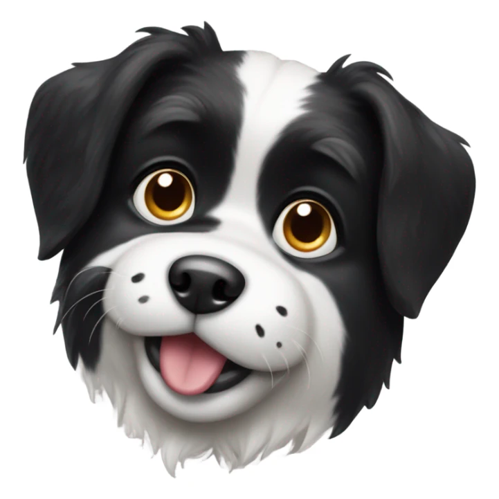 Black and white dog dog sticker