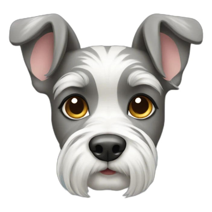 schanuzer, female, cute, dog, sticker