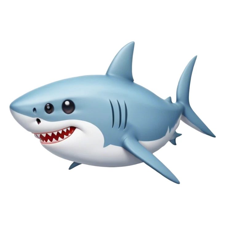 shark with pillow sticker