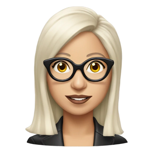 Lady gaga with glasses  sticker