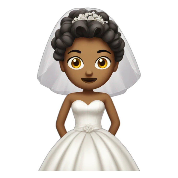Angry in wedding dress sticker