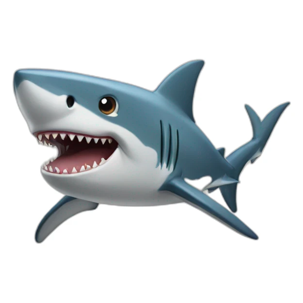 Shark with dog face sticker