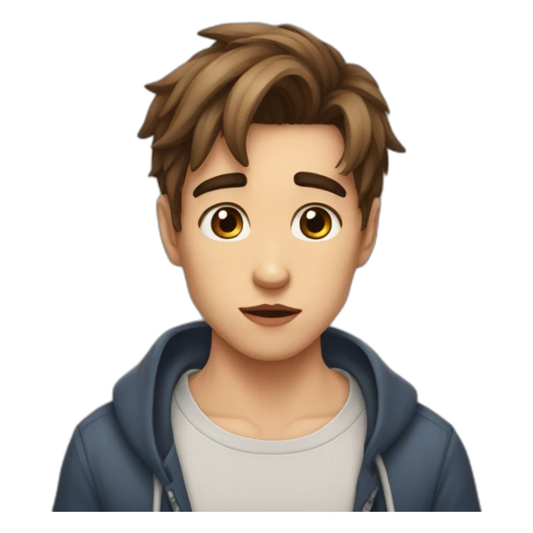 Pout with puppy eyes human  sticker