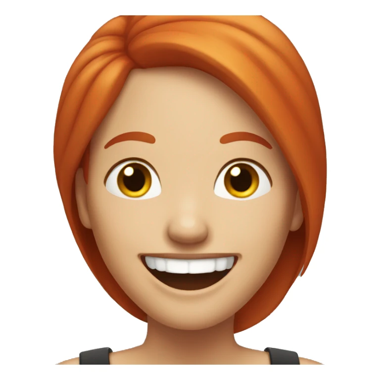 red head woman laughing sticker