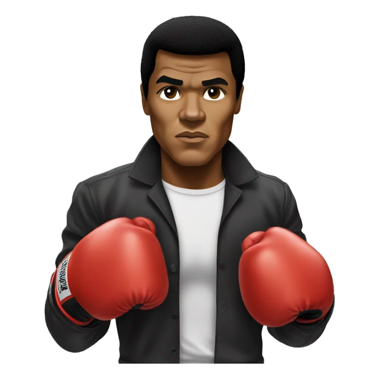 Muhammad ali wearing boxing gloves  sticker