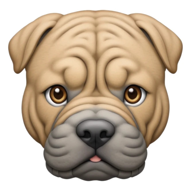 Grey blue shar pei with hazel eyes sticker
