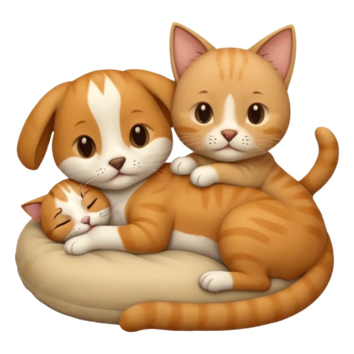 deux animaux qui dorment tout content sticker