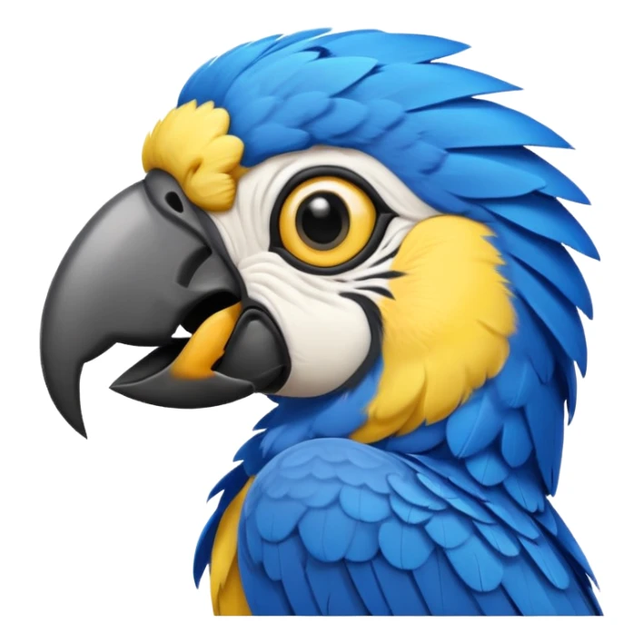 cute blue macaw with a big beak sticker