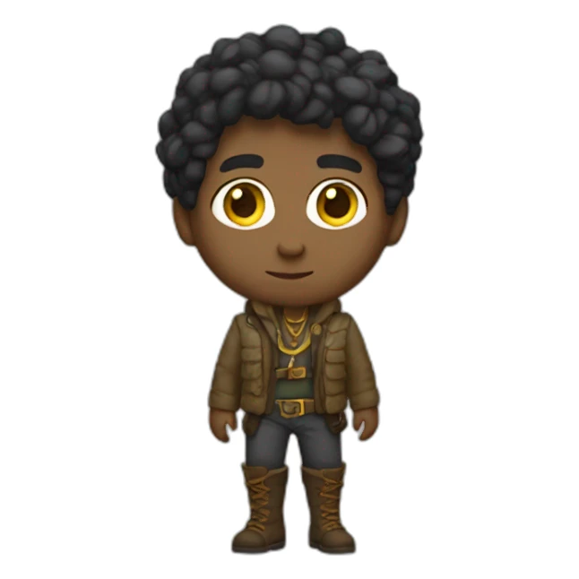 Treasure Hunter non-binary full body emoji eyes sticker