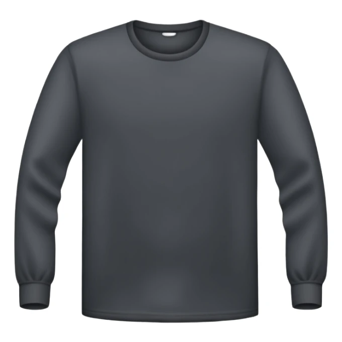 plain isolated black long sleeve shirt sticker