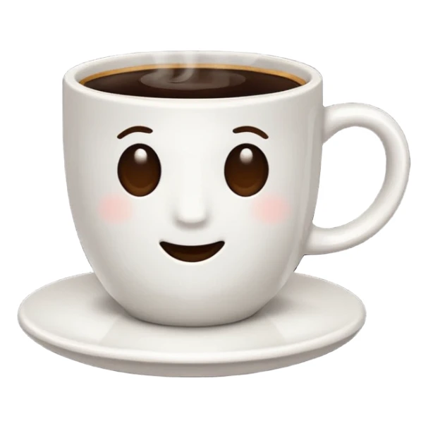 Cup of coffee white sticker