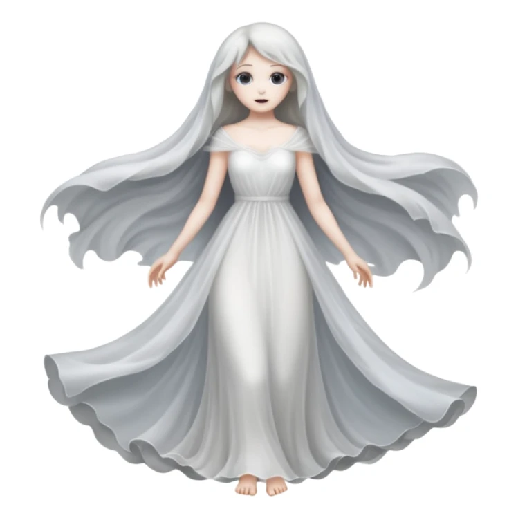 creepy ghost woman sticker