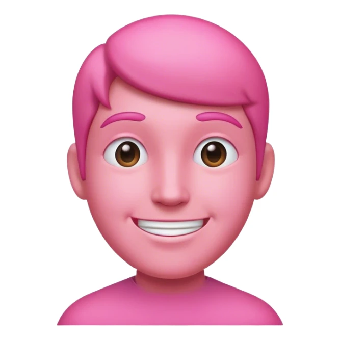 pink person happy face sticker