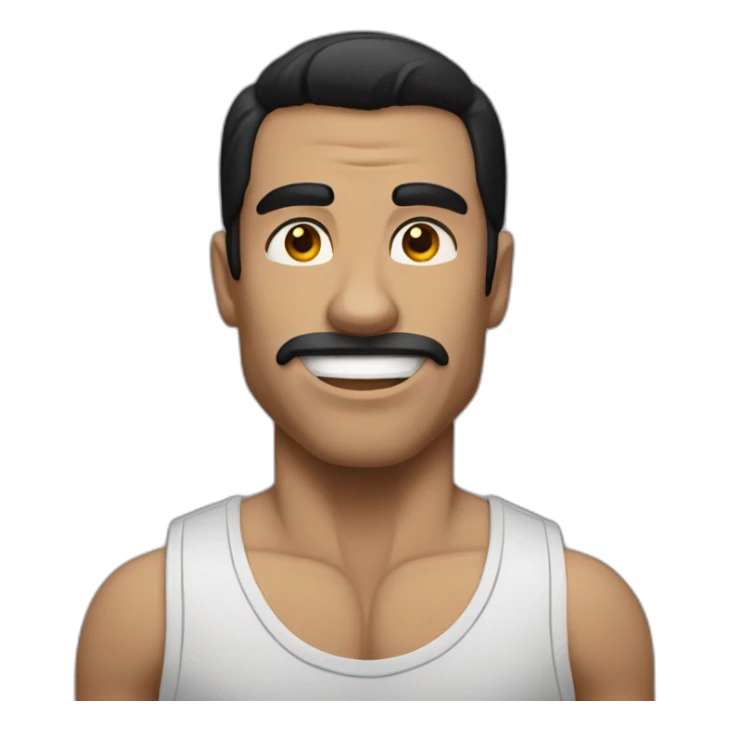 muscle-man-black-hair sticker