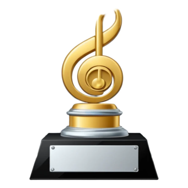 A platinum music award plaque sticker