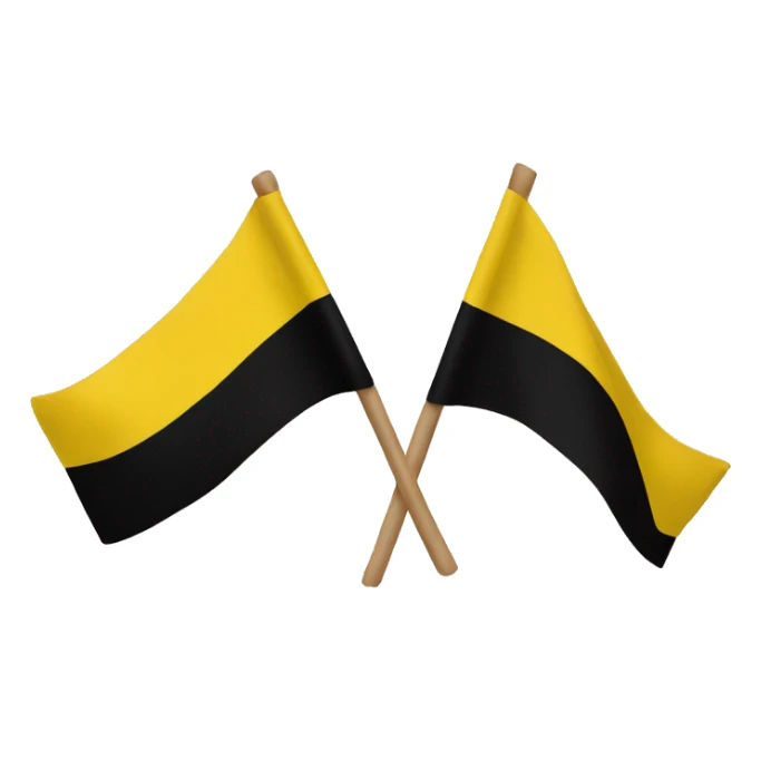 Yellow black yellow flag sticker