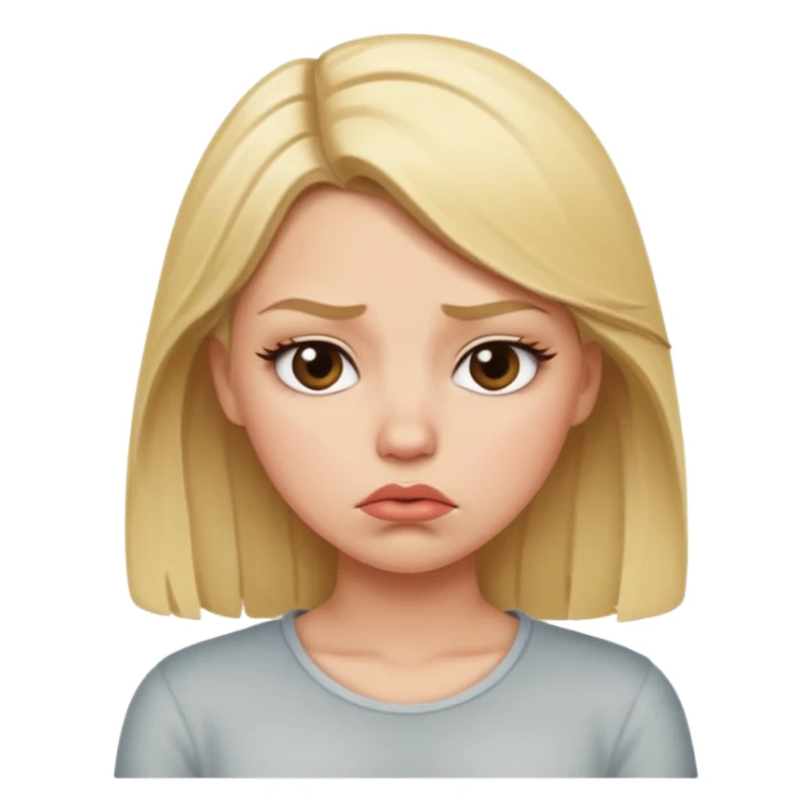 Pouting blonde white girl  sticker